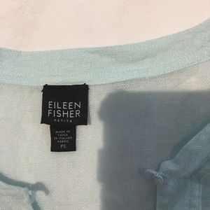 Sheer linen shirt pale aqua